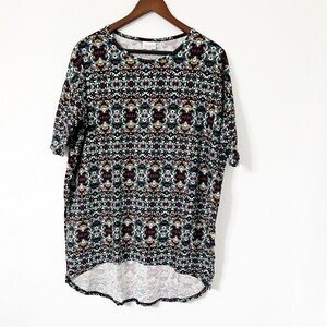 LuLaRoe Tunic Top Small | Boho Mosaic Print High-Low Hem